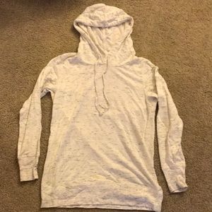 GapBody White/Heather Grey Hoodie Sweater (Medium)